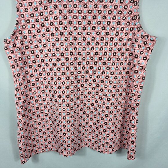 Lands' End Tank Top Women's Size Large Pink, Blue & White Geometric Print - Picture 11 of 11
